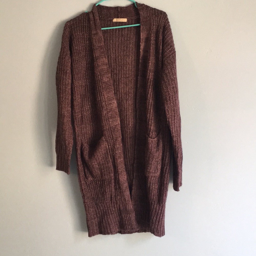 NWT long open knitted sweater